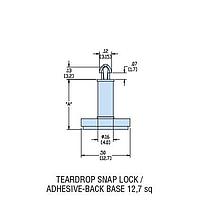 Giá đỡ PCB HCBS4-03-AB Nylon Tự nhiên Giá đỡ PCB dán ADH Heyco 10803