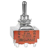 NKK Switches S38 중용량 표준 크기 토글 스위치 3PDT (ON)-OFF-(ON)