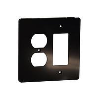 Square D SQWS802452BK Cover Frame 2 G  MID+ 1 DUPLEX 1 DECO WP BK
