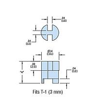 Khoảng cách LED HLEDS1E-10 TỰ NHIÊN PVC/NYL Khoảng cách LED Heyco 11036