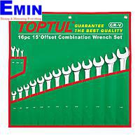 Bộ cờ lê vòng miệng hệ inch 16 chi tiết TOPTUL GBAA1603 (1/4 - 1-1/4")