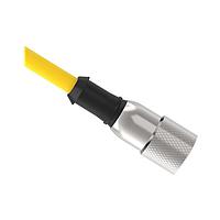 Banner Engineering MQEAC-615 Sensor Cables / Actuator Cables Cordset: Single Ended M12; 6-pin Straight Female C Code; 5 m (16.4 ft) 6x22 Yellow PVC Jacket; Nickel-Plated Brass Coupling Nut