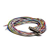 Đầu nối Micro-D D-Sub MICRO D có dây sẵn 37 chân đực, chân cắm #24AWG Glenair MWDM2L-37S-4K5-18L