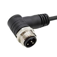 Bulgin PXPTPU78RAM03ACL020PUR Sensor Cables / Actuator Cables 3 Contacts 7/8" Right Angled Male 2m Cable