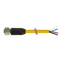 Murrelektronik 7700-12221-1500200 Sensor Cables / Actuator Cables M12 female 0 with cable, TPE 4x18AWG ye UL/CSA, ITC/PLTC 2m