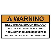 HellermannTyton 596-00498 솔라 라벨 WARNING GND COND ENG 50/RL