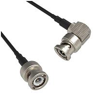 Amphenol RF 095-850-259-036 RF Cable Assemblies BNC Straight Plug to BNC Right Angle Plug RG-174 50 Ohm 36 Inches (914 mm)