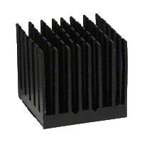 Advanced Thermal Solutions ATS-55230W-C1-R0 Component BGA Heat Sink, X-CUT, Square Fin, 2 Side Thermal Tape, Black, 23x23x24.5mm