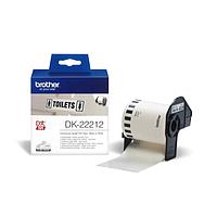 BROTHER DK-22212 필름 테이프 - 흰색 바탕에 검은색 (62 mm x 15.24 m)