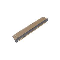 Amphenol FCI SFW28R-1STAE1LF Board Mount 1.00mm Flex Connector, SFW-R series, 28 Position, Bottom side Contact, Side Entry Surface Mount ZIF Connector, Lead Free, Selective Gold plated Terminals with Tin-plate Solder-tail.