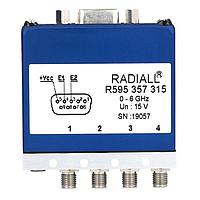 Radiall R595357315 ສະຫນັບສະຫນູນ Coaxial Term. 4 ພອດ bypass Plat. SMA 6GHz Ltch Self-CO 15Vdc Pos. common Dsub con