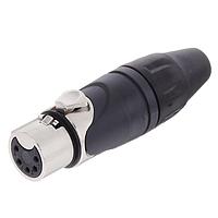 Amphenol Audio AX5F ຕົວເຊື່ອມສາຍສະເພາະ 5 ໂພນ XLR ຕົວເຊື່ອມສາຍຍິງ ສີນິເກວ