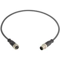 HARTING 21348485491005 Ethernet Cables / Networking Cables M12-A 4PIN M/F STRT DOUBLE END 0.5M PUR