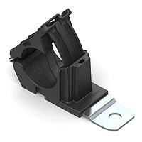 HellermannTyton 151-01977 Ratchet Clamp Ratchet P-Clamp, 0.76 - 1.42" Bundle Dia, 180 Short, 0.41" Hole Dia, PA66HIRHSUV/SS304, Black, 160/ctn