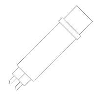 VCC 2151A4 ຕົວຊີ້ວັດຕົວຢ່າງຕອນຕິດຕູ້ແບບແຜງແນວ Neon ສີຂາວກະຈາຍແສງ ລູກກະແຈຕິດຕູ້ຂະໜາດ 5/16"