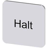 SIEMENS 3SU19000AF810AK0 Labeling Plate, Halt INSCR. LABEL, SILVER 22 X 22MM, HALT