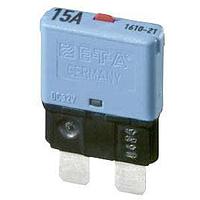 E-T-A Circuit Breakers 1610-21-20A Miniature Miniaturised single pole press-to-reset cycling trip free thermal circuit breaker designed for automotive fuse block installation.   Extends the benefits of circuit breaker performance and convenience to applications which are cost cr