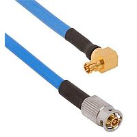 Amphenol SV Microwave FQSMPM-085-FRSMPM-060 RF Cable Assemblies SMPM F QB to SMPM R/A F 6"Cable