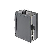 HARTING 24035041220 Unmanaged Ethernet Switches Ha-VIS eCon 3041GBT-AF-PP - unmanaged switch with 4 Gigabit RJ45 (4PoE), 1 SC Duplex SM Fiber, (extended temp. range), with 24/54 V DC Voltage Transformer