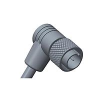 Cáp Cảm Biến / Cáp Bộ Chuyển Động Đầu Nối Tròn M10.5 Chuẩn Mét, Kim Loại, 2A, 02 chân, Đầu Nối Cái, Tiếp Điểm Đực, Góc Vuông, Ren Vít, Bọc Đúc, Chiều Dài 2000mm, IP67 Ghép Nối Amphenol LTW 105-02BFMM-SR7A02