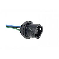Amphenol LTW DD-10RFFS-RC8C30 Sensor Cables / Actuator Cables RBL, Large Size, Plastic, 5A, 10 pins, Female Connector, Female Contact, Circular, Push Lock With Latch, Solder, Receptacle With Cable/Wire, Length 300mm, IP68