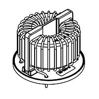 Cuộn cảm bù dòng 16A 4mH 2 dây gắn ngang trên PCB Schaffner RT8122-16-4M0