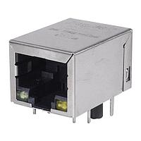 Đầu nối 1X1 10/100 TAB HƯỚNG XUỐNG CÓ ĐÈN LED MẠ 15u" Bel Fuse P01-0001-02