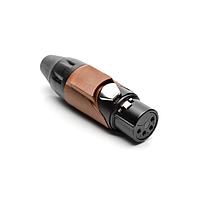 Amphenol Audio AX4FB1M-AU ຕົວເຊື່ອມຕໍ່ 4P SOCKET F PLUG BLKGLD W BLN MRK SLV