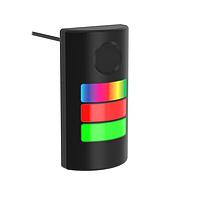 Banner Engineering TLF100P3QP Multicolor RGB Flush Mount Tower Light TLF100 Pro with Pro Editor; 3 Segment; Black Housing; 12-30 V dc; Environ. Rating: IP65; IP69K; Colors: Multicolor; 150 mm (6 in) 5-pin M12 PVC Pigtail QD