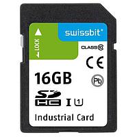 Thẻ SD Công nghiệp SD Card, S-58, 16 GB, Flash 3D PSLC, -40C đến +85C Swissbit SFSD016GL1AM1MT-I-5E-21P-STD