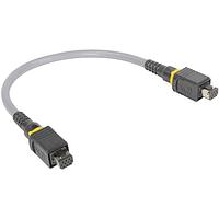 HARTING 094831318A6050 Ethernet Cables / Networking Cables HARTING PushPull V4 v2.0 Signal Plastic Cable Assembly, 10pins, double ended, AWG20, PVC Gray, 5.0m