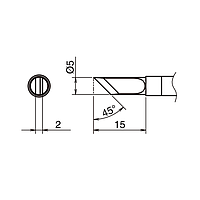 Mũi hàn HAKKO T39-K (Shape-K)