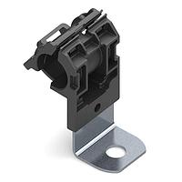HellermannTyton 151-01967 Ratchet Clamp Ratchet P-Clamp, 0.52 - 0.77" Bundle Dia, 90 Short, 0.26" Hole Dia, PA66HIRHSUV/SS304, Black, 280/ctn