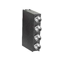 BIVAR H401CYDL LED Circuit Board Indicators LED Assembly, Right Angle, 3mm LED, Quad-Level, 1 Station, Yellow, Diffused Lens, Low Current.