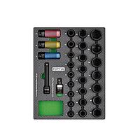 TOPTUL GEB2902 1/2" DR. Impact Socket Set (29 pcs)