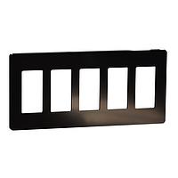 Square D SQWP141005BK Cover Frame 5 GANG SCREWLESS MATTE WALL PLATE BK