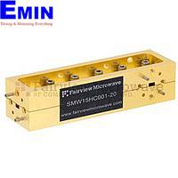 Fairview SMW15HC001-20 20 dB WR-15 Directional Waveguide Split Block Coupler With UG-385/U Round Cover Flange from 50 GHz to 75 GHz For V Band