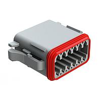 Đầu nối 12 chân cắm, đầu nối cái, chốt vị trí X1 Amphenol SINE Systems AT06-12SX1