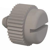 Essentra Components 090440012TEG スロット付きサムスクリュー、#4-40ねじ、長さ1/8