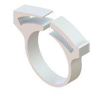 Essentra Components SHC-50 Adjustable Hose Clamp,Adj,Wht,3/4 in- 7/8 in