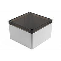 Hammond Manufacturing 1554QA2GYSL Enclosures General Enclosure - Grey/Smoke Lid - 5.5 x 5.5 x 3.5in - Polycarbonate - N4X