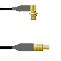 Amphenol Custom Cable Q-2R03P0008084i RF Cable Assemblies SMA-RJB/SMB-SJ RG58 84I