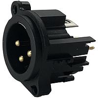 Io Audio Technologies IO-XLR3-M-EV コネクタ 3ピン XLR、オス、垂直、PCBマウント、独立グランドピン