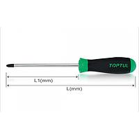 TOPTUL FBAB0110 Screwdriver Anti-Slip Phillips PH1x100mm