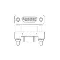 Đầu nối Micro-D D-Sub 094-5204-7004= MCK-C2-P-15PST2 Raychem - TE Connectivity 1-1532236-1
