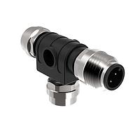 Banner Engineering SI-RFA-TS 인터록 스위치 SI-RF 안전 스위치; 시리즈 연결용 T 어댑터; IP68 등급