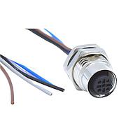 NorComp FPM12A05I12CR01 Sensor Cables / Actuator Cables M12 5P FML BRSS/NKL REAR M16 12 PIGTAIL