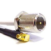 Bộ Cáp RF MMCX GÓC PHẢI ĐẾN FME BULKHEAD CÁP LẮP RÁP 100MM Siretta ASMK010Y174S11