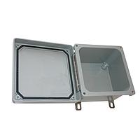 Bud Industries NF-6613 Electrical Enclosures Fiberglass Enclosure with Hinged Screw-Down Cover (13.8 X 11.9 X 6.5 In)