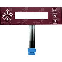 Matrix Orbital KPP202A-DR キーパッドオーバーレイ 7ボタン アドヘシブ キーパッドオーバーレイ ダークレッド